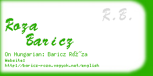 roza baricz business card